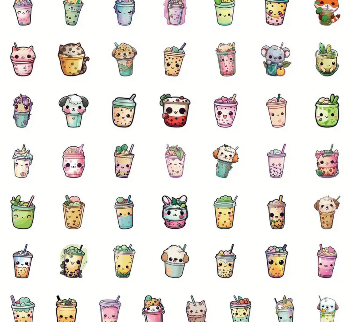 Bubbletea Sticker Set